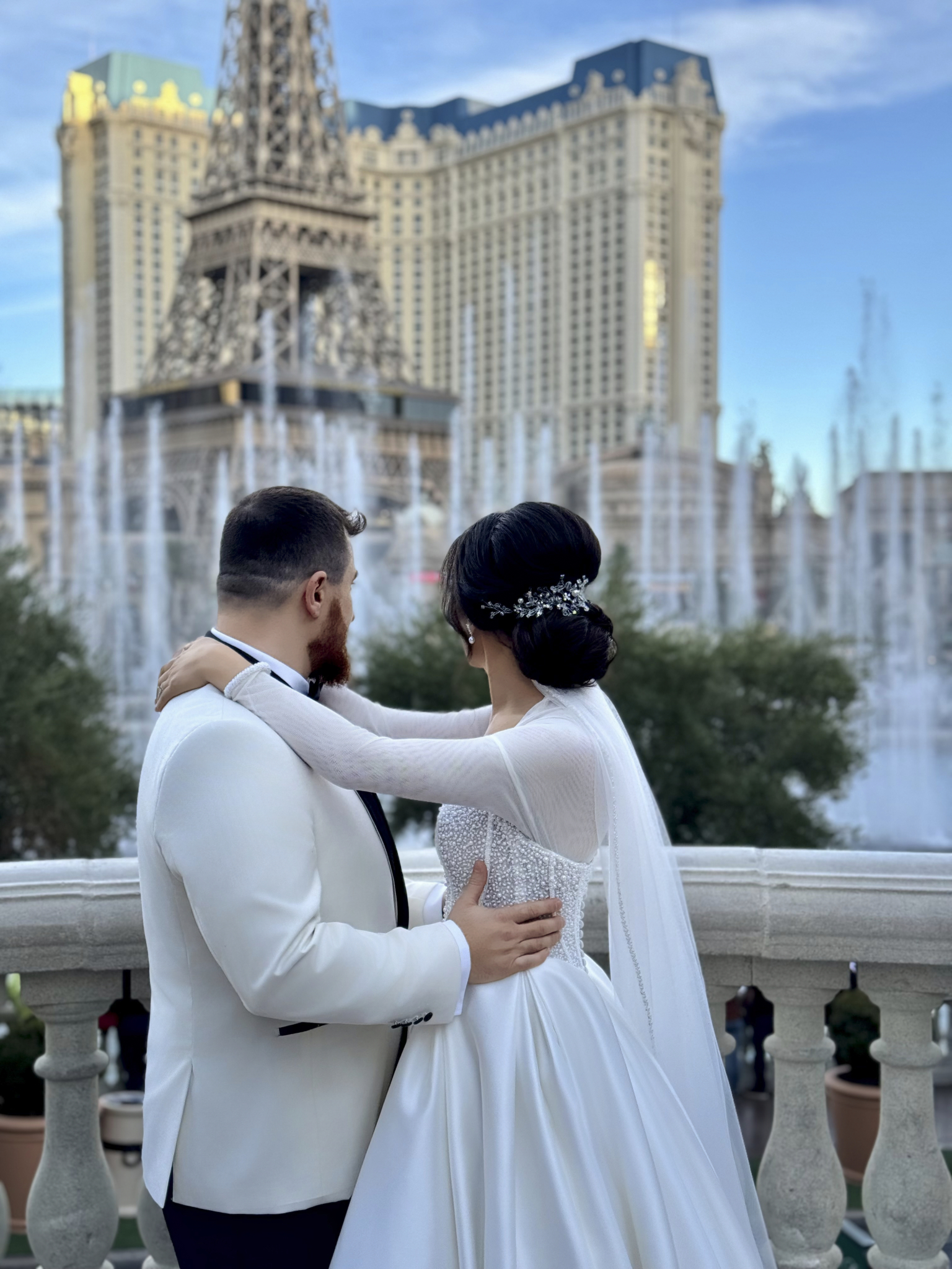 Drop the hero image — a wide, warm anchor frame of the couple